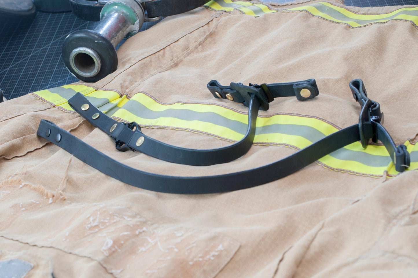 Firefighter Leather Helmet Strap - Still Alarm Leather