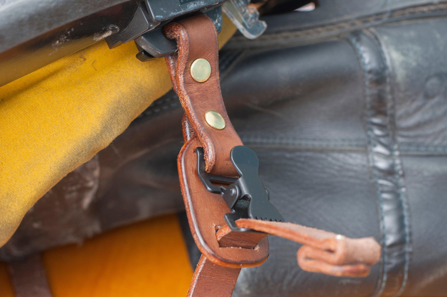 Firefighter Leather Helmet Strap - Still Alarm Leather